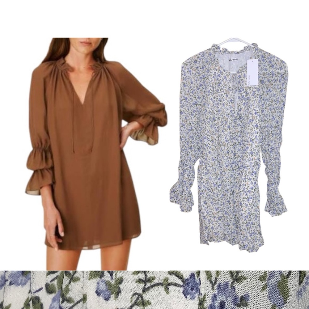 Reformation Adrienne mini dress in Pixie print